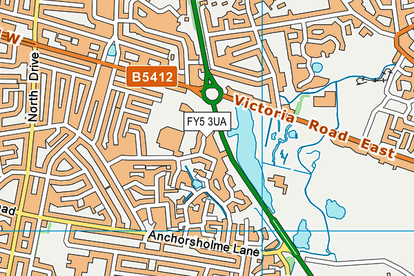 FY5 3UA map - OS VectorMap District (Ordnance Survey)