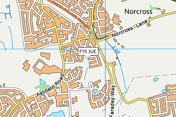 FY5 3UE map - OS VectorMap District (Ordnance Survey)