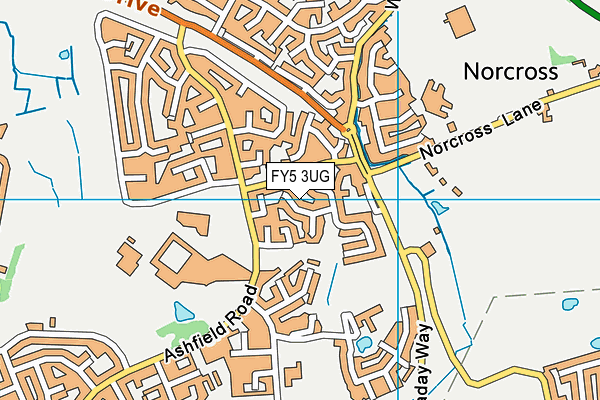 FY5 3UG map - OS VectorMap District (Ordnance Survey)