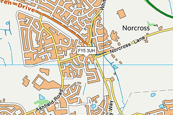 FY5 3UH map - OS VectorMap District (Ordnance Survey)