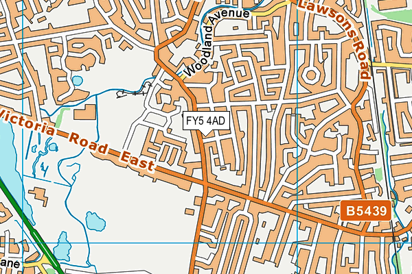 FY5 4AD map - OS VectorMap District (Ordnance Survey)