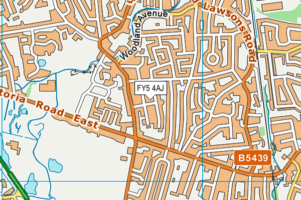 FY5 4AJ map - OS VectorMap District (Ordnance Survey)