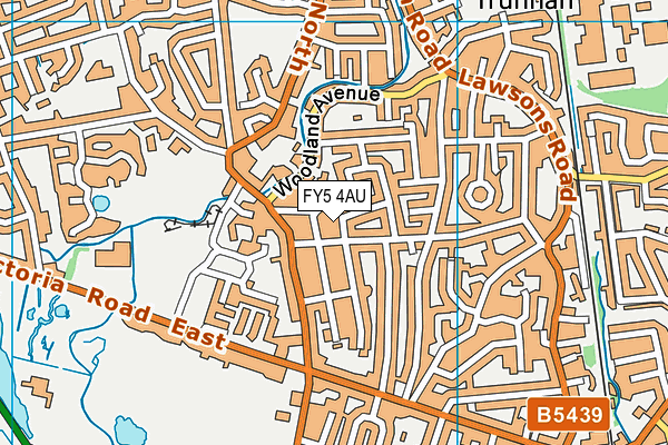 FY5 4AU map - OS VectorMap District (Ordnance Survey)