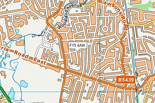 FY5 4AW map - OS VectorMap District (Ordnance Survey)