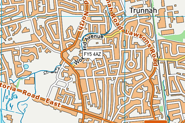 FY5 4AZ map - OS VectorMap District (Ordnance Survey)