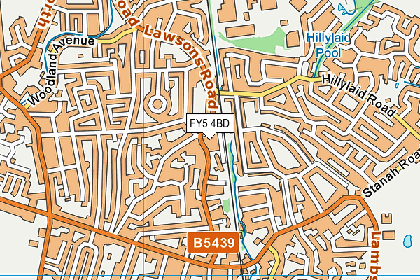 FY5 4BD map - OS VectorMap District (Ordnance Survey)