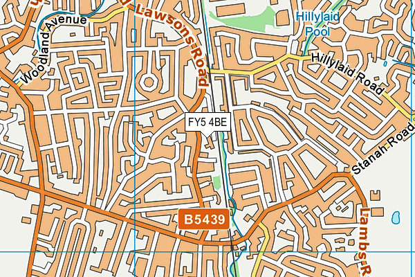 FY5 4BE map - OS VectorMap District (Ordnance Survey)