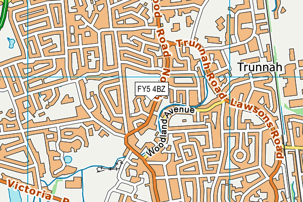 FY5 4BZ map - OS VectorMap District (Ordnance Survey)