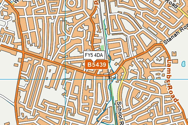 FY5 4DA map - OS VectorMap District (Ordnance Survey)