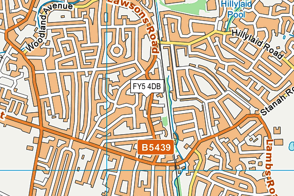 FY5 4DB map - OS VectorMap District (Ordnance Survey)