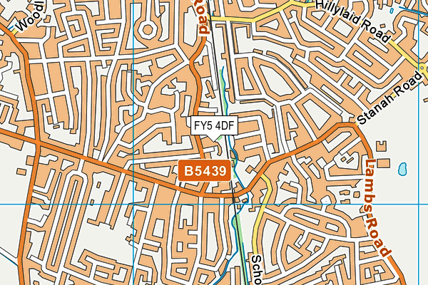 FY5 4DF map - OS VectorMap District (Ordnance Survey)