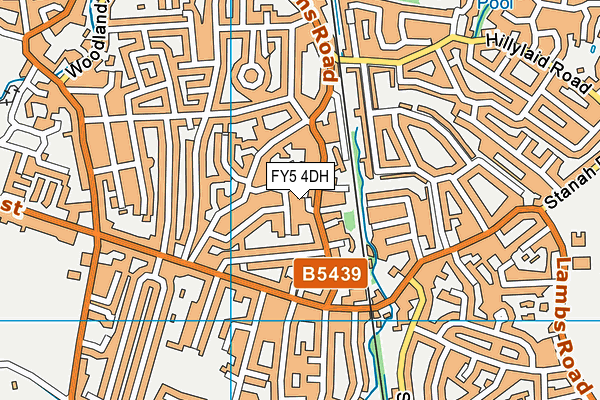 FY5 4DH map - OS VectorMap District (Ordnance Survey)