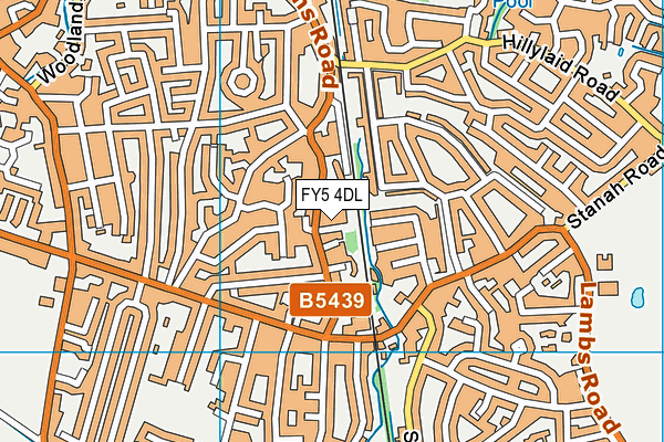 FY5 4DL map - OS VectorMap District (Ordnance Survey)