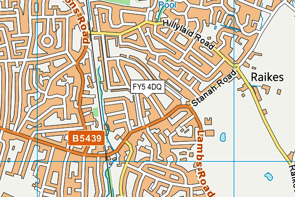 FY5 4DQ map - OS VectorMap District (Ordnance Survey)