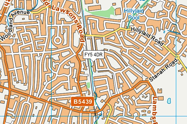 FY5 4DR map - OS VectorMap District (Ordnance Survey)