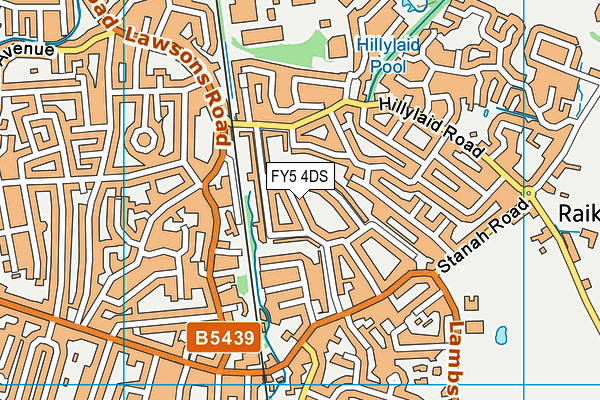 FY5 4DS map - OS VectorMap District (Ordnance Survey)