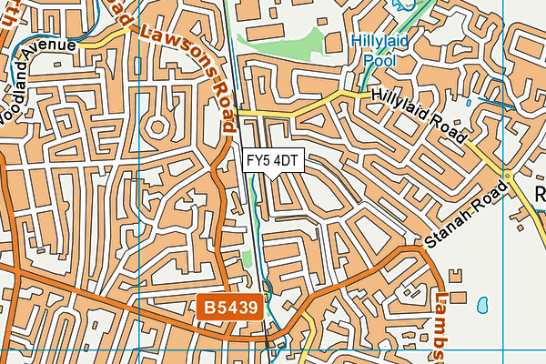 FY5 4DT map - OS VectorMap District (Ordnance Survey)