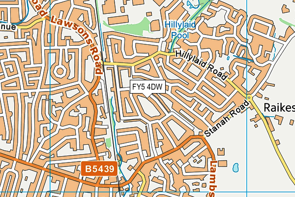 FY5 4DW map - OS VectorMap District (Ordnance Survey)