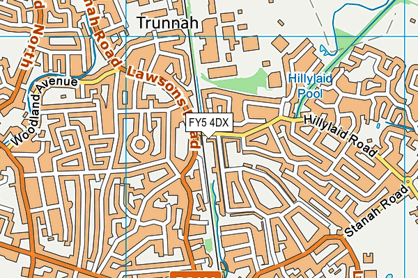 FY5 4DX map - OS VectorMap District (Ordnance Survey)