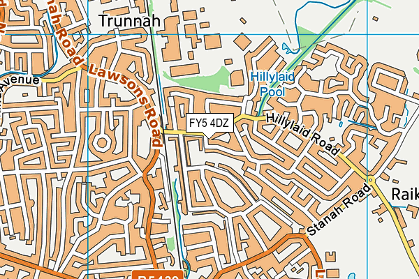 FY5 4DZ map - OS VectorMap District (Ordnance Survey)