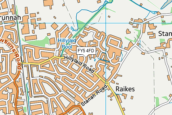FY5 4FD map - OS VectorMap District (Ordnance Survey)