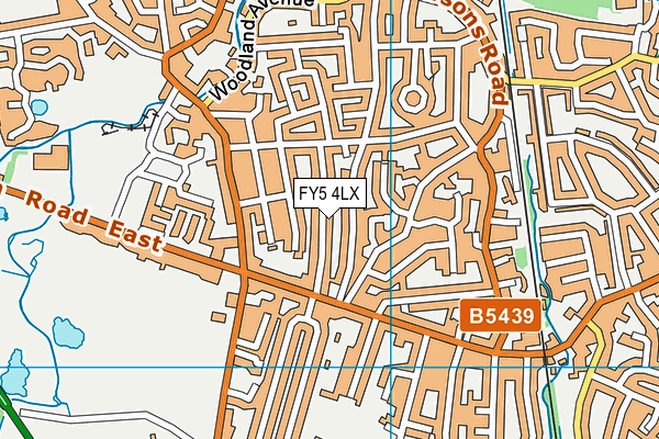 FY5 4LX map - OS VectorMap District (Ordnance Survey)