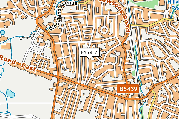 FY5 4LZ map - OS VectorMap District (Ordnance Survey)