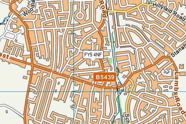 FY5 4NF map - OS VectorMap District (Ordnance Survey)