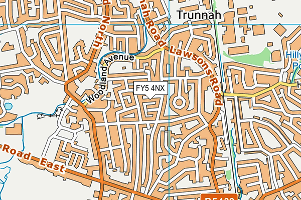 FY5 4NX map - OS VectorMap District (Ordnance Survey)
