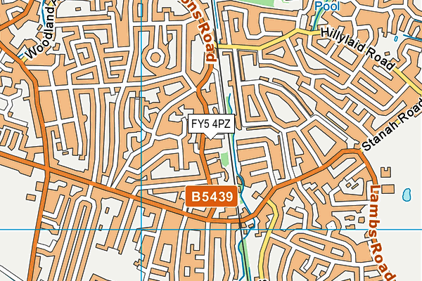 FY5 4PZ map - OS VectorMap District (Ordnance Survey)