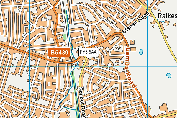 FY5 5AA map - OS VectorMap District (Ordnance Survey)