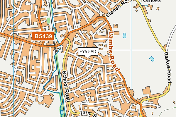 FY5 5AD map - OS VectorMap District (Ordnance Survey)