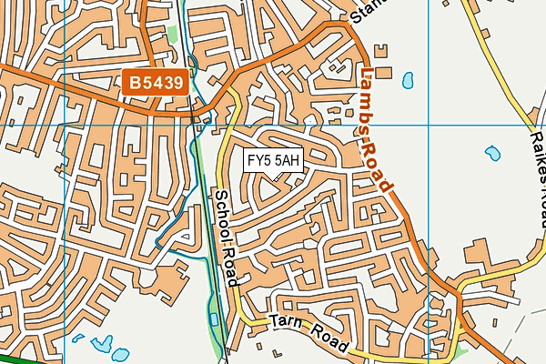 FY5 5AH map - OS VectorMap District (Ordnance Survey)