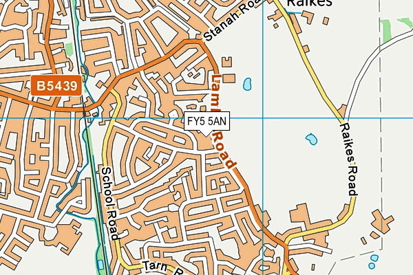 FY5 5AN map - OS VectorMap District (Ordnance Survey)