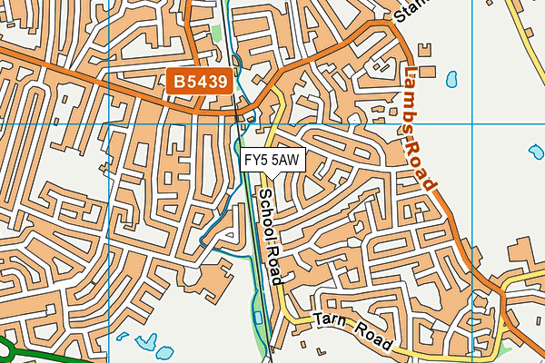 FY5 5AW map - OS VectorMap District (Ordnance Survey)