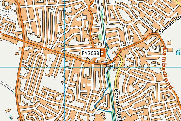 FY5 5BS map - OS VectorMap District (Ordnance Survey)