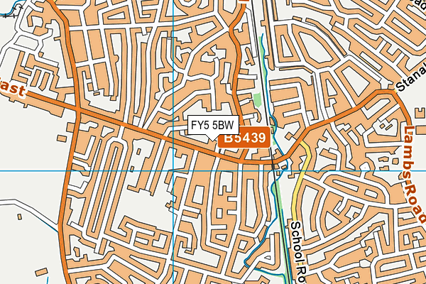 FY5 5BW map - OS VectorMap District (Ordnance Survey)