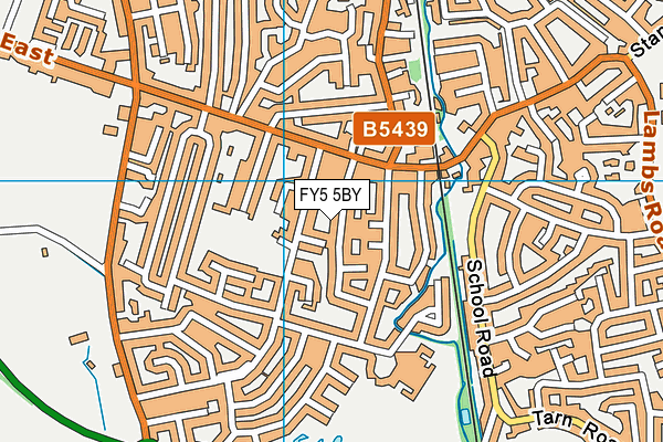 FY5 5BY map - OS VectorMap District (Ordnance Survey)