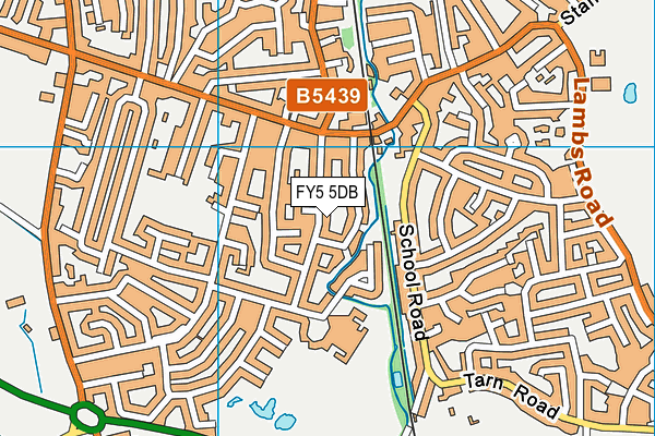 FY5 5DB map - OS VectorMap District (Ordnance Survey)