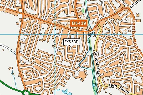 FY5 5DD map - OS VectorMap District (Ordnance Survey)