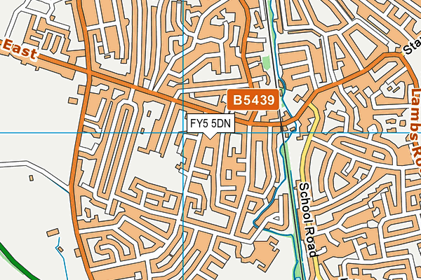 FY5 5DN map - OS VectorMap District (Ordnance Survey)