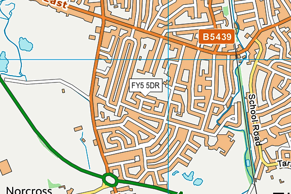 FY5 5DR map - OS VectorMap District (Ordnance Survey)