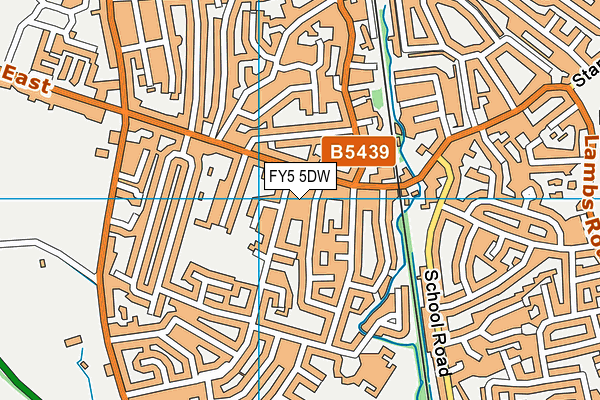 FY5 5DW map - OS VectorMap District (Ordnance Survey)