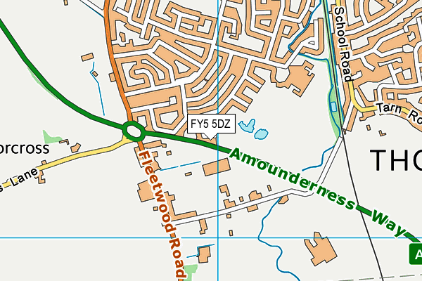 FY5 5DZ map - OS VectorMap District (Ordnance Survey)