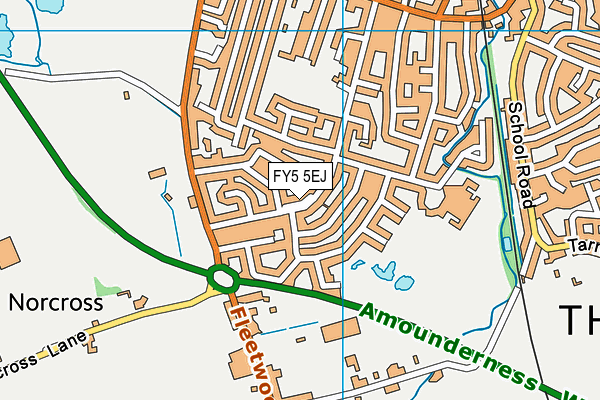 FY5 5EJ map - OS VectorMap District (Ordnance Survey)