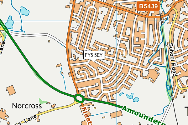 FY5 5EY map - OS VectorMap District (Ordnance Survey)