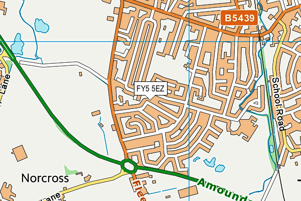 FY5 5EZ map - OS VectorMap District (Ordnance Survey)