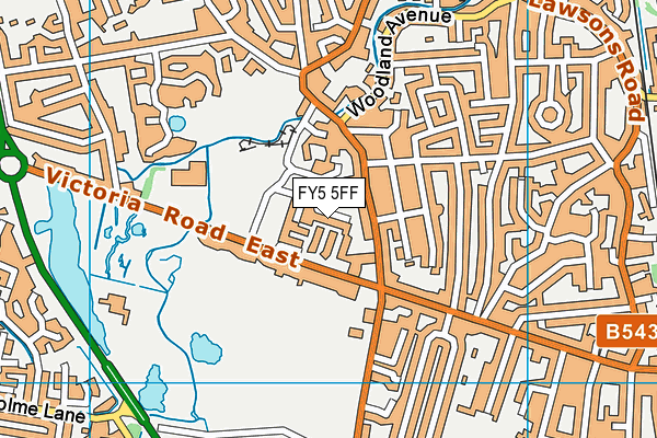 FY5 5FF map - OS VectorMap District (Ordnance Survey)
