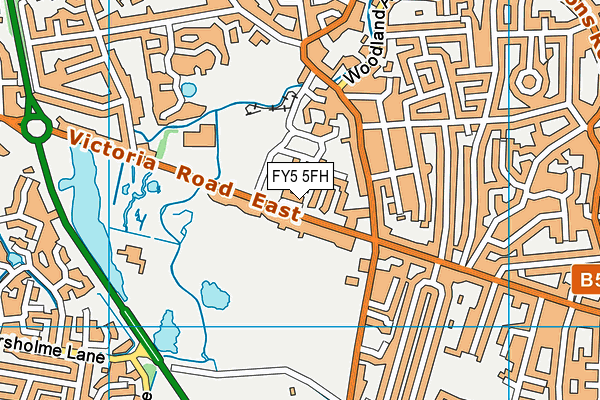 FY5 5FH map - OS VectorMap District (Ordnance Survey)