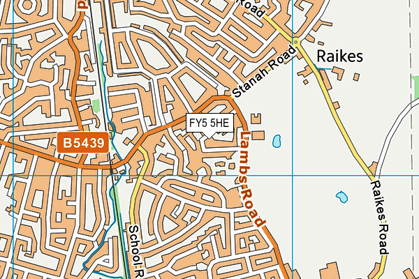 FY5 5HE map - OS VectorMap District (Ordnance Survey)